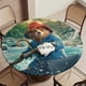 thumbnail image 5 of Paddington theme Fitted Round Tablecloths Elastic Edged Table Covers Waterproof Table Cloth For Kitchen Holiday Party Tables Decor 120cm, 5 of 6