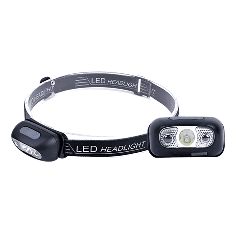 Genérico - Linterna Frontal Led Brillante Luz Cabeza Con Sensor Blanco