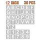 thumbnail image 1 of Set de plantillas YEAJON 30 cm 36 piezas Letras y Números, 1 of 7