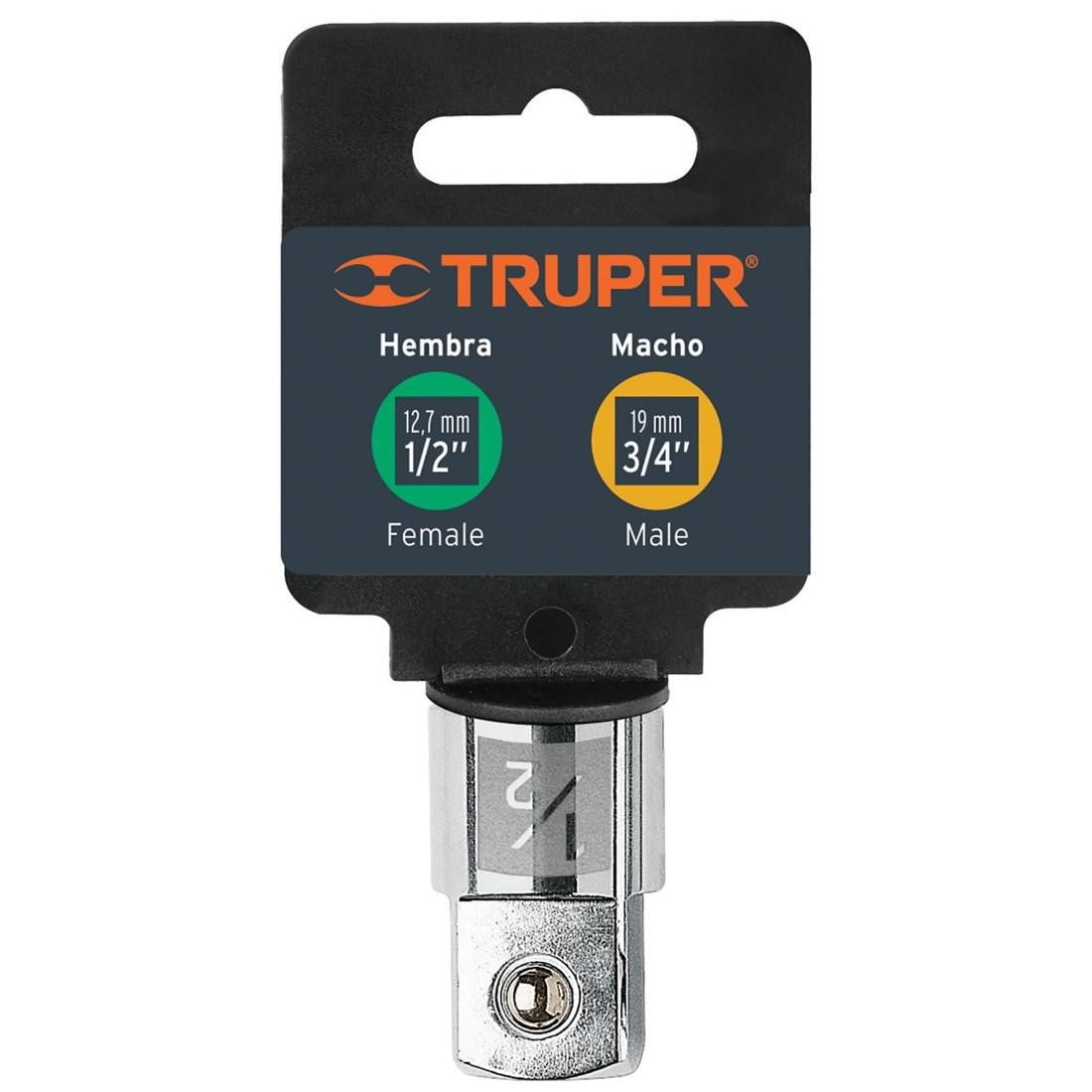 Truper - Adaptador Para Chicharra Cuadrante 1/2" A 3/4