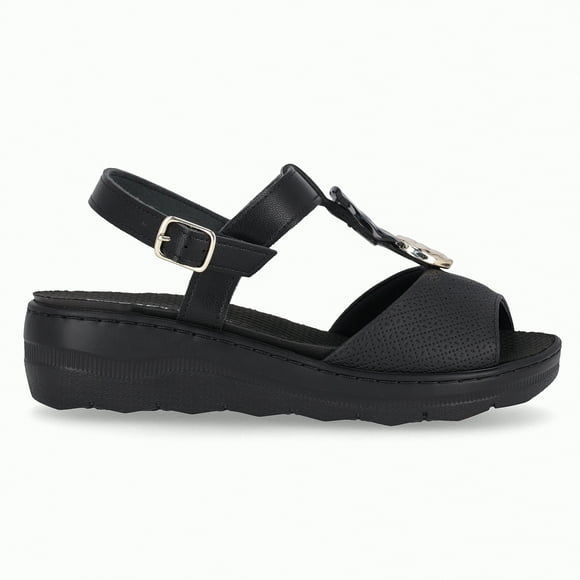 Sandalia Mujer Negro SPA Anabela 38  Piccadilly
