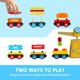 thumbnail image 4 of Juego de juguetes de tren de madera Montessori con 12 coches magnéticos para niños de 2 a 8 años, 4 of 7