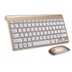 thumbnail image 1 of Mini Teclado Plano Y Silencioso Combo Ratón Inalámbrico Dorado, 1 of 4