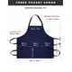 thumbnail image 5 of Delantal Chef Works Unisex Azul Marino con Tres Bolsillos Talla Única, 5 of 5
