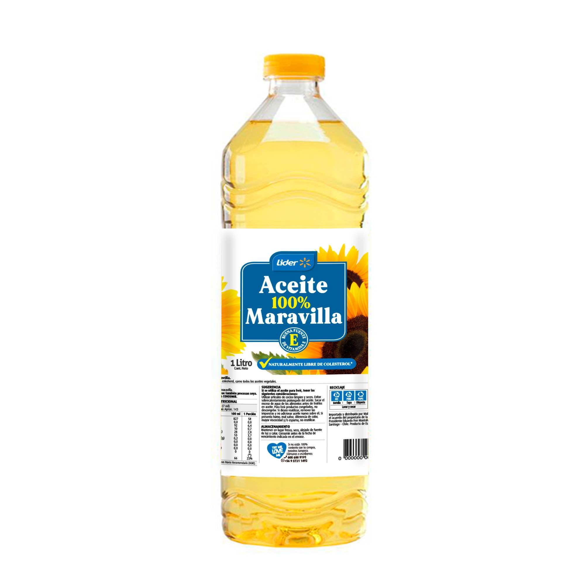 Aceite Maravilla Botella 1 L Lider