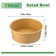 thumbnail image 3 of X100 Bowl Con Tapa Bowls Plastico Envases Bowl Kraft 750 Cc Beige / Bowl Con Tapa 750cc, 3 of 10
