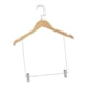 thumbnail image 2 of Perchas De Madera Para Trajes, Perchas Para Pantalones, Gancho Giratorio Resistente Y Duradero Con Clips Para Ropa De Hombre, 2 of 5