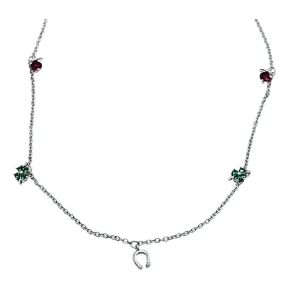Collar Lucky Charms Plata 925 Trébol Chinita Suerte Nordvik Plateado