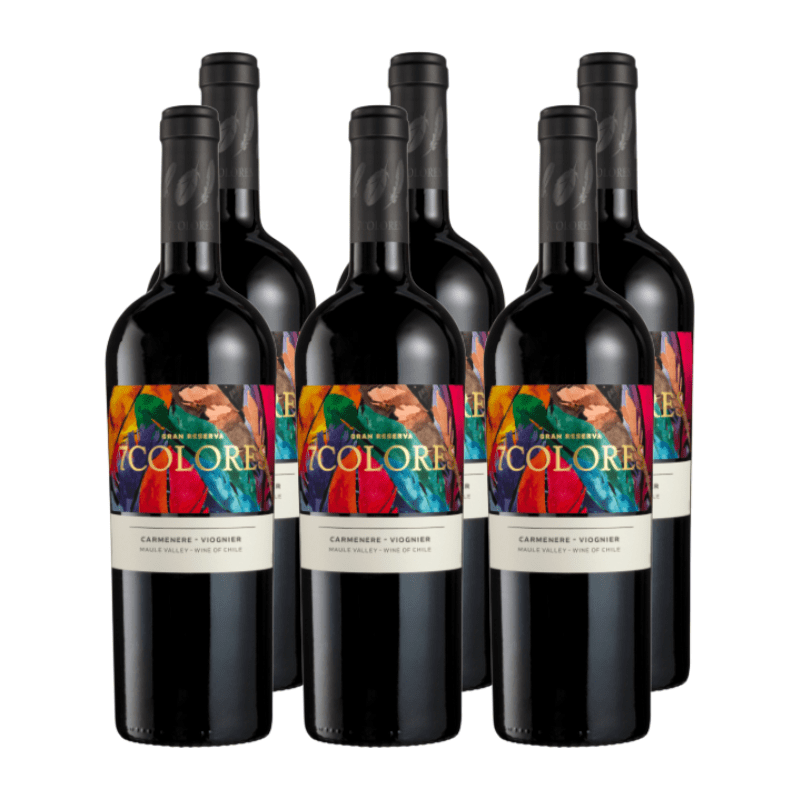 Vino 7 Colores Gran Reserva Carmenere / Viognier 750cc X6