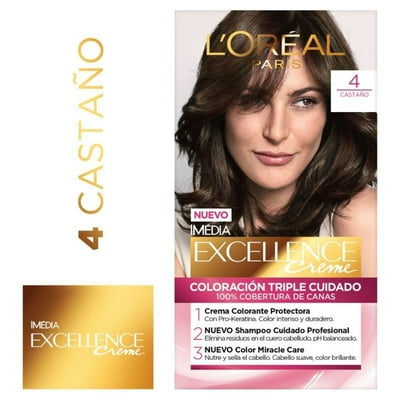 Coloración Cabello Castaño 4 1 Un Excellence