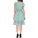 thumbnail image 3 of INSPIRE CHIC Vestido Midi Floral para Mujer Cuello Cuadrado Mangas Cortas con Volantes Dobladillo con Volantes Línea A Vestido de Invitada de Boda de Verano Verde XL, 3 of 6