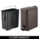 thumbnail image 5 of Contenedor de basura delgado de metal de 1.3 galones/5 L con tapa y bolsa - Bronce, 5 of 5
