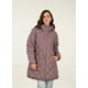 thumbnail image 1 of Parka Larga Mujer Acolchado Rombos Malva, 1 of 3