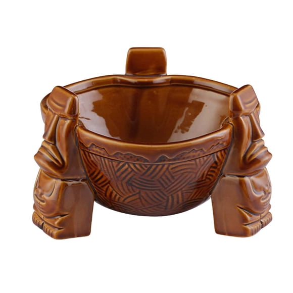 Cuenco De Cerámica Para Ponchar, Diseño De Tres Patas, Tazas Tiki, Taza Para Beber Para Bar, Hogar, Marrón