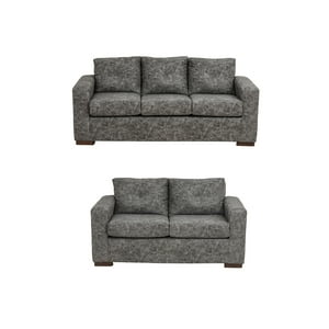 Muebles América - Living Franco 32 Cuero Auris Gris