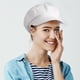 thumbnail image 3 of Gorra stablerice estilo Newsboy con visera y boina para mujer, color blanco, 3 of 7