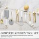 thumbnail image 4 of Utensilios de Cocina STYLED SETTINGS - Juego de 8 Piezas Blanco y Dorado, 4 of 9