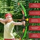 thumbnail image 4 of Arco y flechas para niños con luces LED, juego de tiro con arco que incluye arco, 10 flechas, diana 2 en 1 con carcaj y 6 dianas de plástico para niños y niñas, color verde., 4 of 5