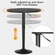 thumbnail image 5 of Mesa de bar HOOBRO BK58BT01G1 redonda, ajustable en altura, color negro, 5 of 7