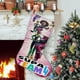 thumbnail image 1 of Supa Equipo Tema: Calcetines de Navidad, fino lino blanco para colgar en escaleras y chimenea, decoración navideña para el hogar, regalo de Navidad. 45cm × 32cm, 1 of 5