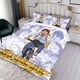 thumbnail image 3 of Chico Dorado Conjunto de sábanas temático, trío de piezas, cómodo y amigable con la piel, diseño único, regalo de decoración para el hogar para familiares, amigos y fans,135cm *200cm, 3 of 6