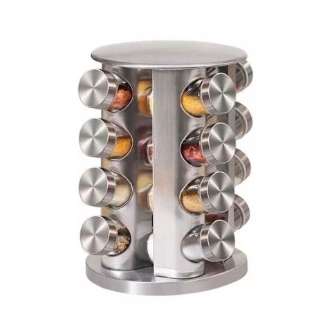 Genérico - Soporte Giratorio De Acero Inoxidable Para Condimentos16 Tarros