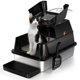 thumbnail image 1 of Caja de arena para gatos Eosarcu de acero inoxidable con tapa abatible XL, color negro, 1 of 8