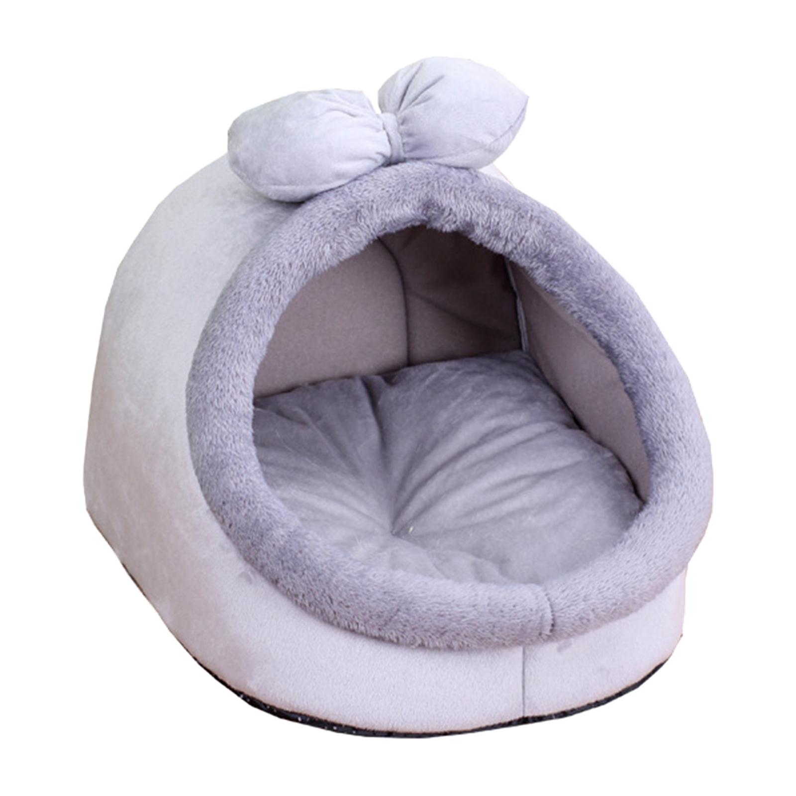 Magideal - Cama De Cueva Para Gatos, Bonita Cama Cerrada Para Gatos, Casa Cálida Para Gatos, Cama Para Gatos, Tienda De Campaña, Almohada Acolchada Lavable, Nido L