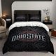 thumbnail image 1 of 3pcs Ohio State University Iconic Red School Badge Themed Bedding Set Including Duvet Cover And Pillowcases Soft, 1 of 5