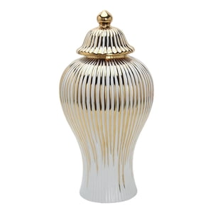 Bothyi - Jarrón De Jengibre De Cerámica Moderno Con Tapa Decoración Del Hogar 6.30X6.30X11.81 Pulgadas