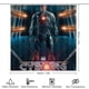 thumbnail image 2 of Cyborg-theme 4-Piece Shower Curtain Set with Rugs, Waterproof Bathroom Decor Set Includes Bath Mat, U-Shaped Rug, Toilet Lid Cover and Curtain with Hooks, 2 of 6