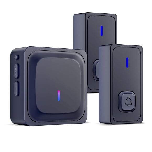Timbre inalámbrico BN-LINK, 2 botones, alcance 1000 pies, negro