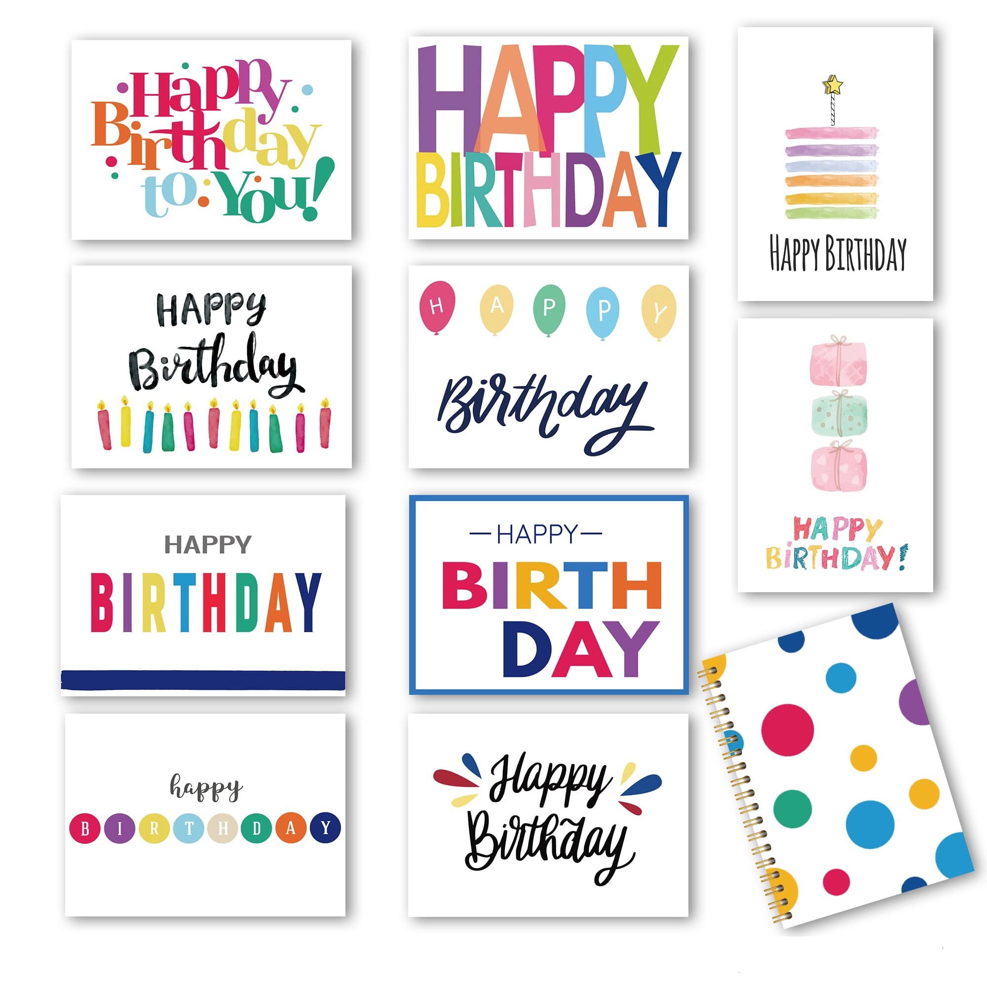 Tarjetas De Cumpleaños Racrico, Surtido De 100 Tarjetas De Felicitación