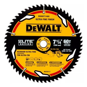 Disco Sierra Circular 7 1/4 60T Elite Series Dewalt Dwaw7146 Plateado