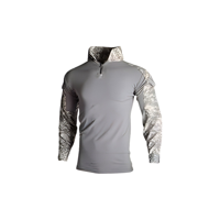 Genérico - Polera Táctica Combat Shirt Militar Airsoft, Color Acu, Talla S