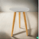 thumbnail image 1 of Mesa Centro Minimalista Madera Redonda Decorativa 50cm, 1 of 2