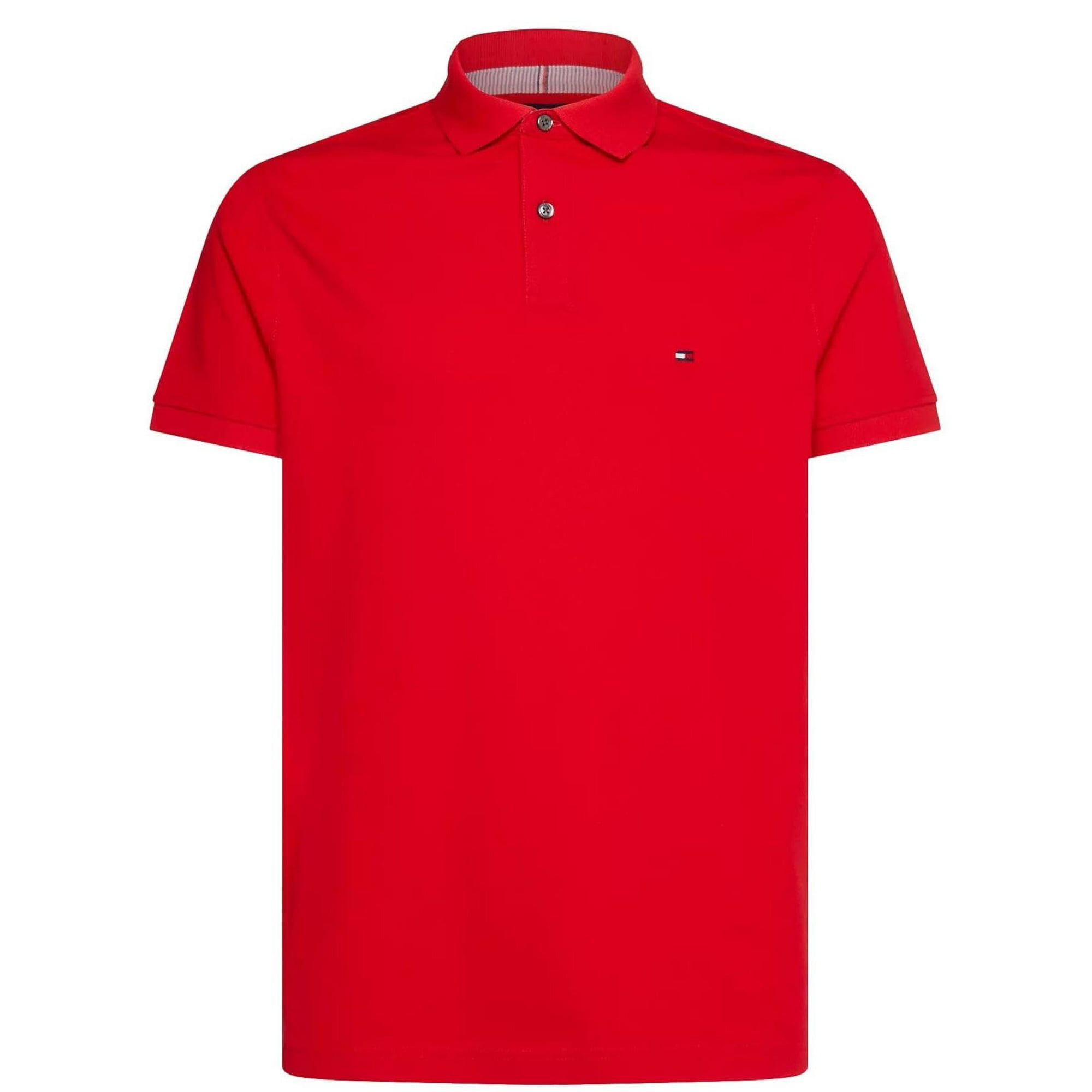 Polo Tommy Hilfiger De Corte Regular Para Hombre, Color Rojo Primario