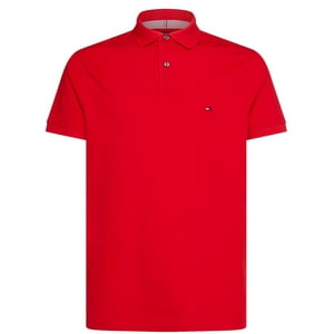Polo Tommy Hilfiger De Corte Regular Para Hombre, Color Rojo Primario