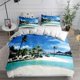 thumbnail image 1 of Beach Palm Tree Ocean Quilt Duvet Cover Set Bedroom Decor Bedding Queen3-Piece Bedding Set, 1 of 5