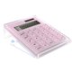 thumbnail image 4 of Calculadora EXPUTRAN Pantalla LCD acrílica de 12 dígitos rosa, 4 of 6
