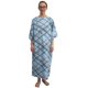 thumbnail image 2 of Batas de paciente de hospital con estampado abstracto azul, 2 of 4