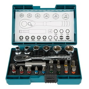 Makita - Set Puntas Y Llave 21 Piezas B-54081 Incluye Puntas Pozidrive, Philips, Hexagonales, Torx Y Planas