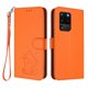 thumbnail image 1 of Funda Volteable con Diseño de Gato para Samsung Galaxy S20 Ultra, Naranja, 1 of 6