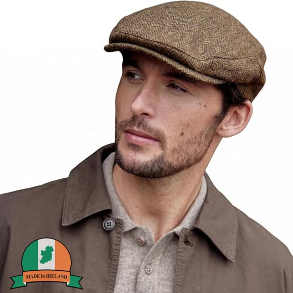 Gorro tipo Newsboy Biddy Murphy XL Verde 100% Lana Irlandesa