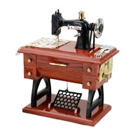 Magideal - Caja De Música Creativa Para Máquina De Coser, Caja De Música Con Mecanismo De Relojería, Minidecoración De Mesa De Estilo Vintage Para Regalos Musica