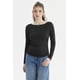 thumbnail image 1 of Polera Mujer Cuello Bote Abertura Negro, 1 of 4