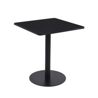 Habita2 Chile - Mesa 70X70 Tubo Mdf Cuadrada Negra