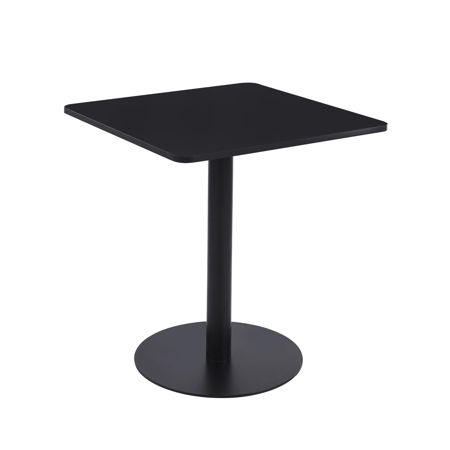 Habita2 Chile - Mesa 70x70 Tubo Mdf Cuadrada Negra