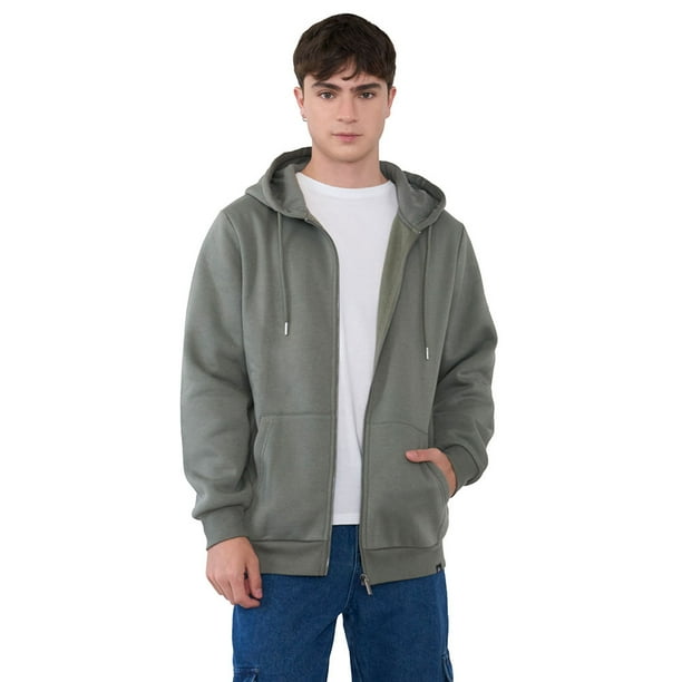 Polerón Hombre Full Zipper Verde Corona