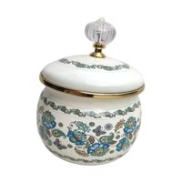 Magideal - Concha De Azúcar, Recipiente De Rodamiento De Forro De Cocina Con Tapa Hermética, Vidrio De Almacenamiento De Té De Contenedor De Azúcar Para Cafeterí Blanco